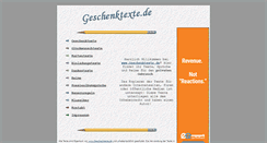 Desktop Screenshot of geschenktexte.de